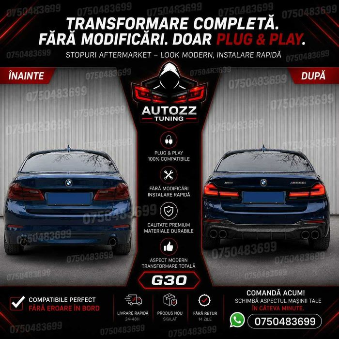 Stopuri BMW G30 Retrofit Facelift Livrare gratuita si Cadou Husa Cheie Plug and Play