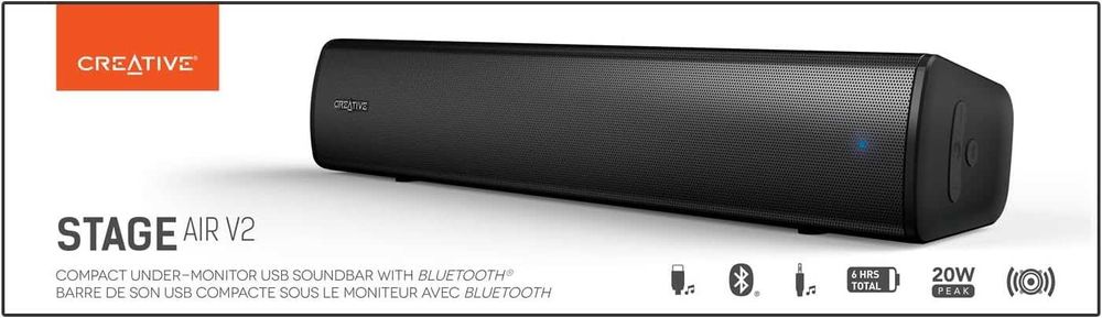 Creative Stage Air v2 ,Bluetooth, USB Audio, батерия, 20W,Нов 24 м.г.