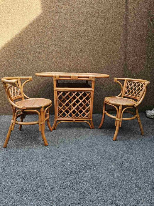 Уникален комплект от естествен бамбук и ратан