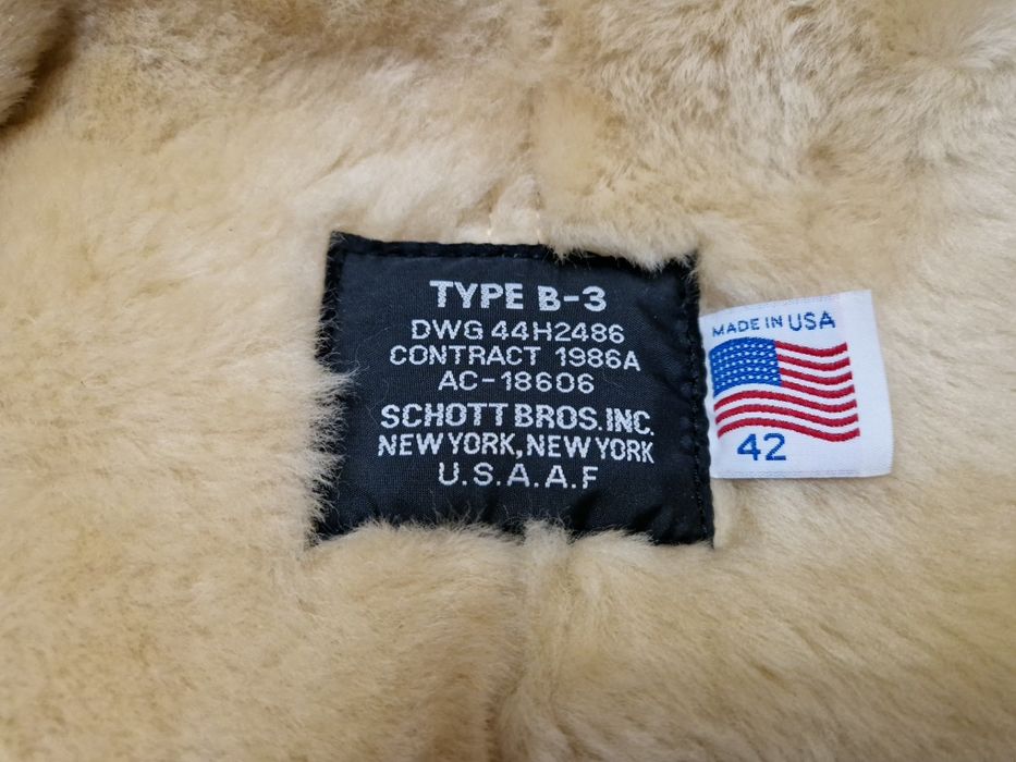 Оригинално кожено яко Schott bomber B-3