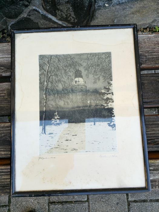 Tablouri vechi pe pânză și carton