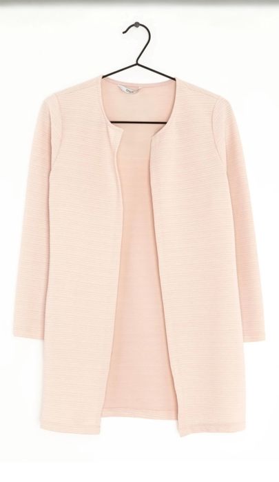 Нова дамска наметка жилетка сако черна розова  XS S M