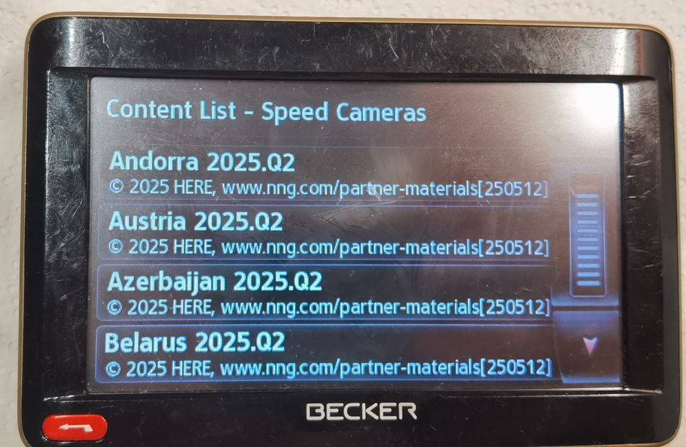 GPS camion Becker 6 inch full Europa