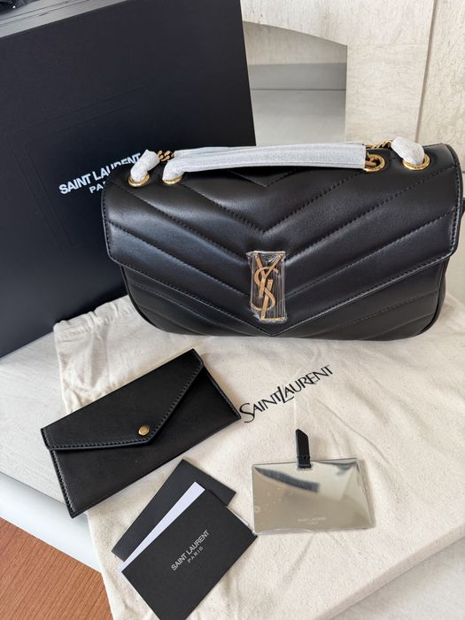 Черна дамска Чанта loulou YSL Matelasse 29cm нова