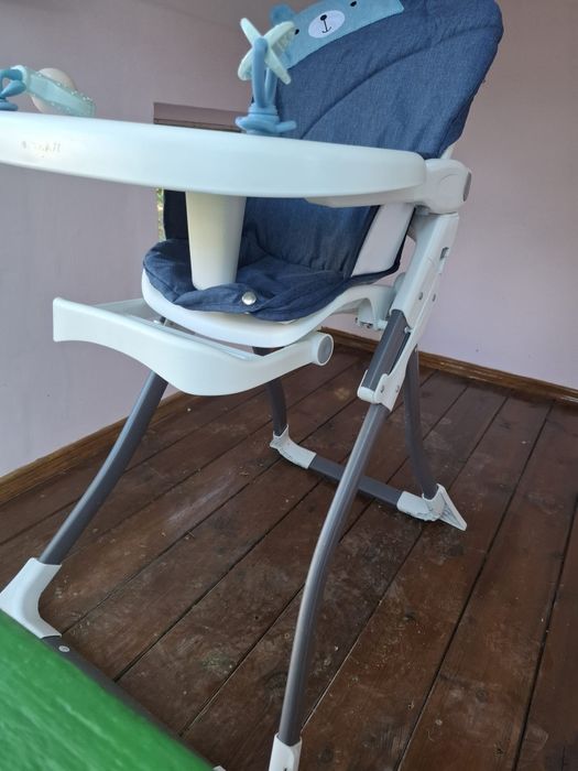Scaun de masa bebelusi Wunderkid Happy, ursulerul albastru