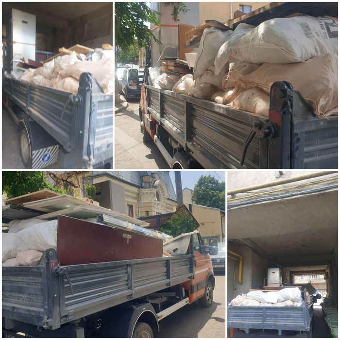 Transport moloz nisip pietriș amestec materiale de constructii