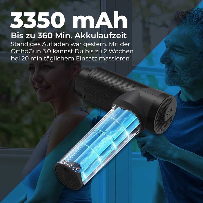 Масажен пистолет OrthoMechanik OrthoGun 3.0 160W Висок клас + приложение [Заводски запечатан]