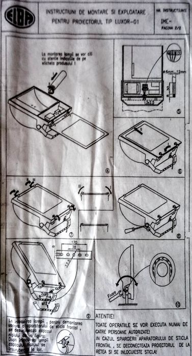 Reflector (proiector) halogen/led, 150W, cu/fără bec Philips, noi