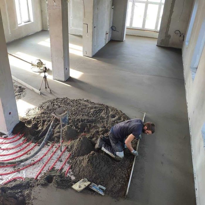 Стяжка пола под ламинат и кафель