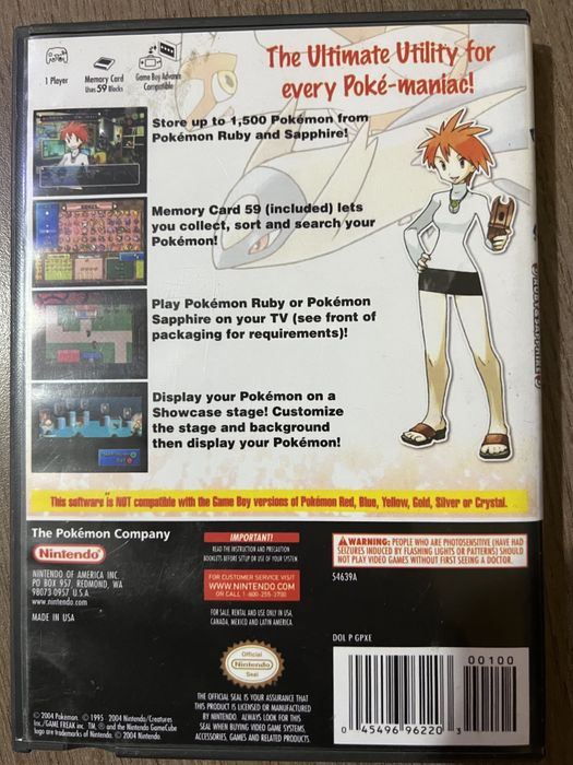 Pokemon Box: Ruby and Sapphire, GameCube, 2004, Disc and Memory Card
