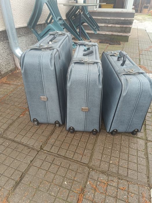 3 куфара от естествена кожа