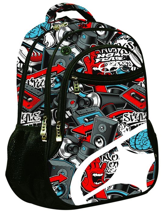 Ghiozdan scoala No Fear, cu patru compartimente