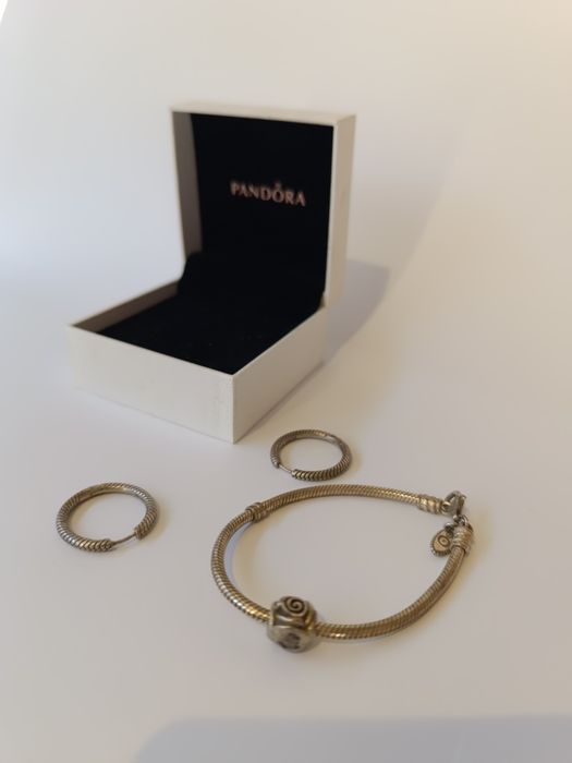 Оригинална сребърна гривна Pandora (Пандора) с кутия