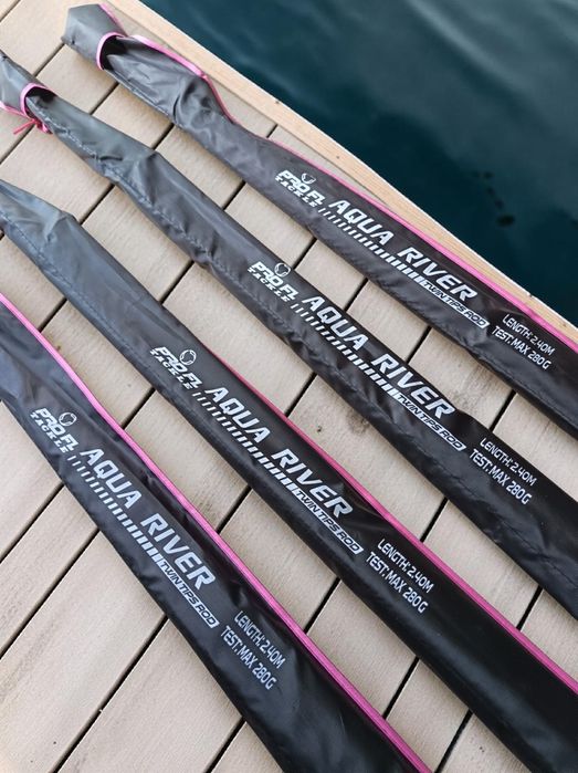 SET 4 Lansete carbon PROFL AQUA RIVER FR Feeder 2,40metri ACTIUME 280gr Pink