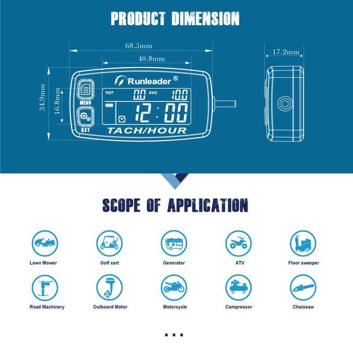 Дигитален моточасовник и тахометър