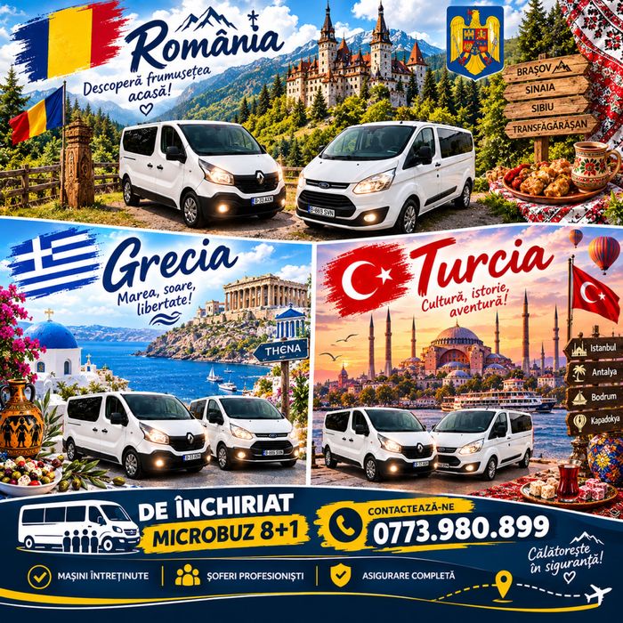 Microbuz 8+1 locuri de inchiriat
