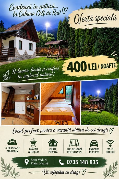 Cabanâ de închiriat