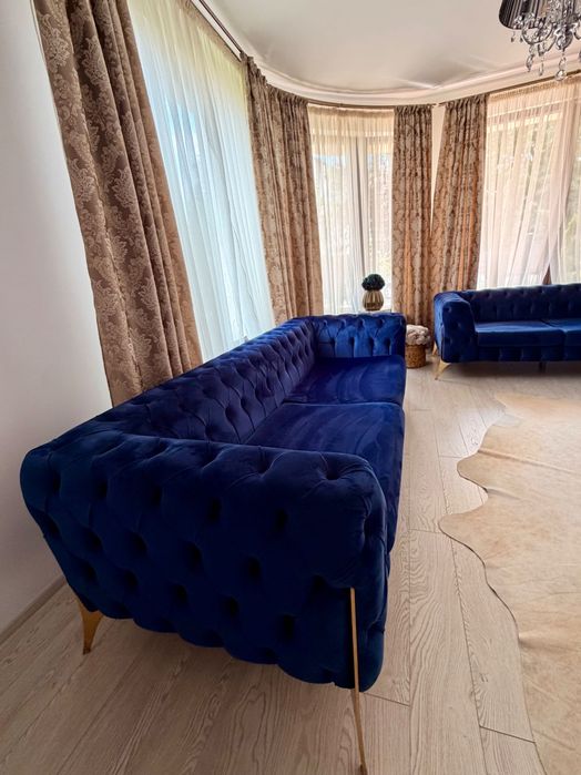 Canapele set Chesterfield catifea