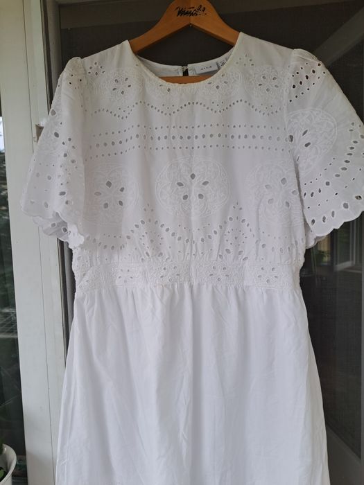 Superbă rochie damă bumbac cu dantelă prețioasă  Vila, Nou!( 44)