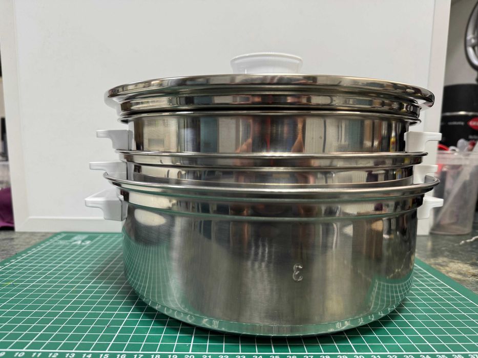 Aparat gătit la aburi Tefal Convenient Series Deluxe –Inox, 3 niveluri