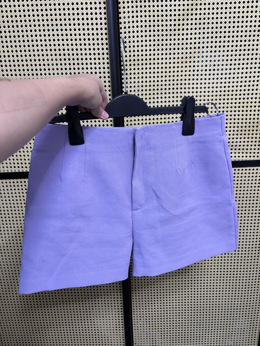 Мини шорты Zara, лиловые