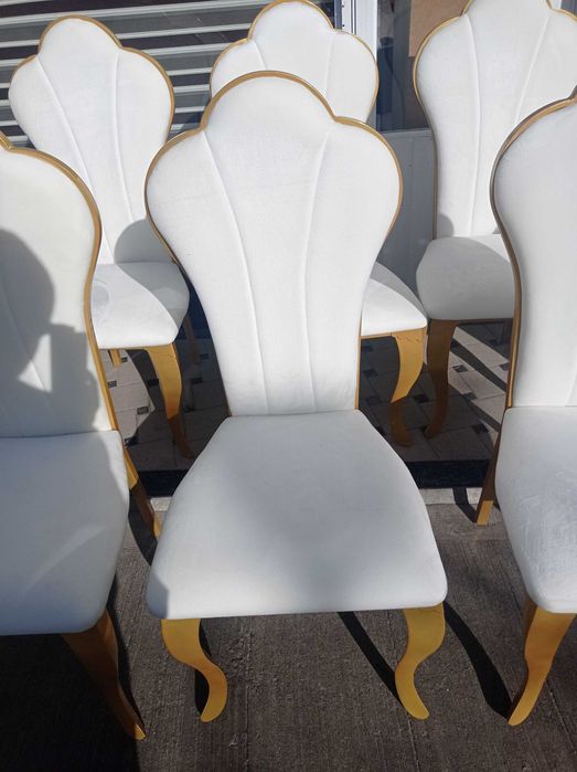 Стул для кухни и гостевой — металлический каркас, золотой цвет