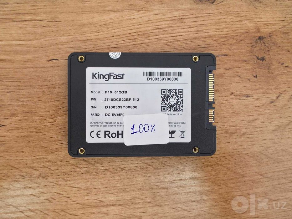 SSD KingFast 512GB 2.5" SATA III (Здоровье 100%) — Надежный SSD