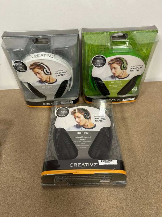 • Нови слушалки Creative HQ-1600 черни/зелени/бели