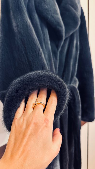 Луксозно палто от норка.Гърция.Визон. Естествена кожа с косъм.