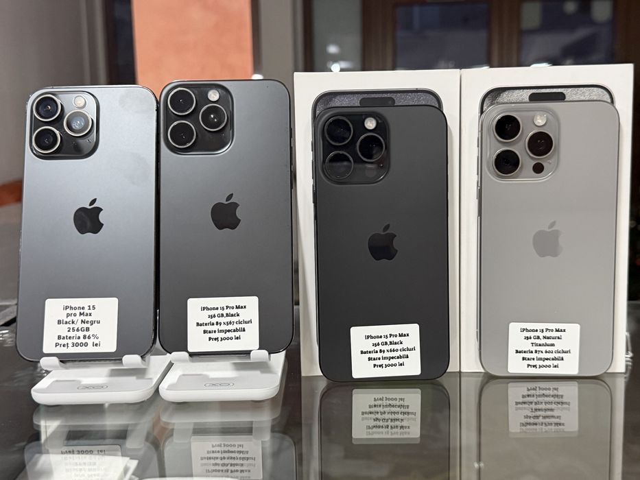 iPhone 15 pro max Pret 3000 lei