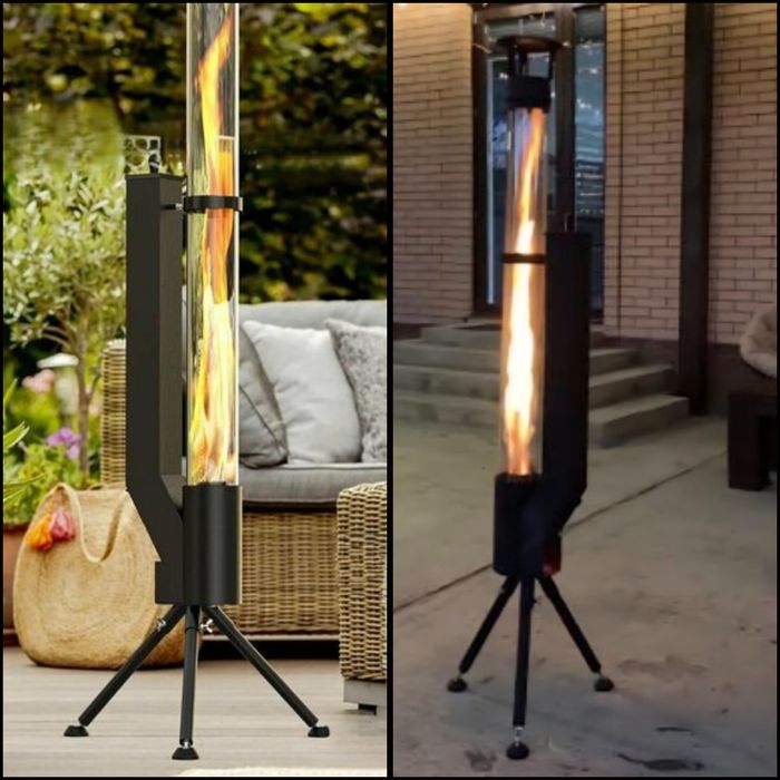 Камин обогреватель уличный Aiwa на древесине