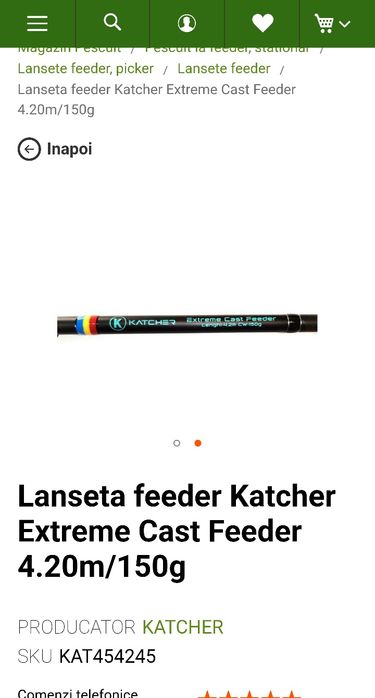 Lanseta feeder Katcher 4.20 150g