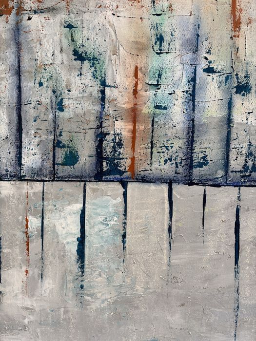 Абстрактна картина „Баланс по ръба“ 50/70 см