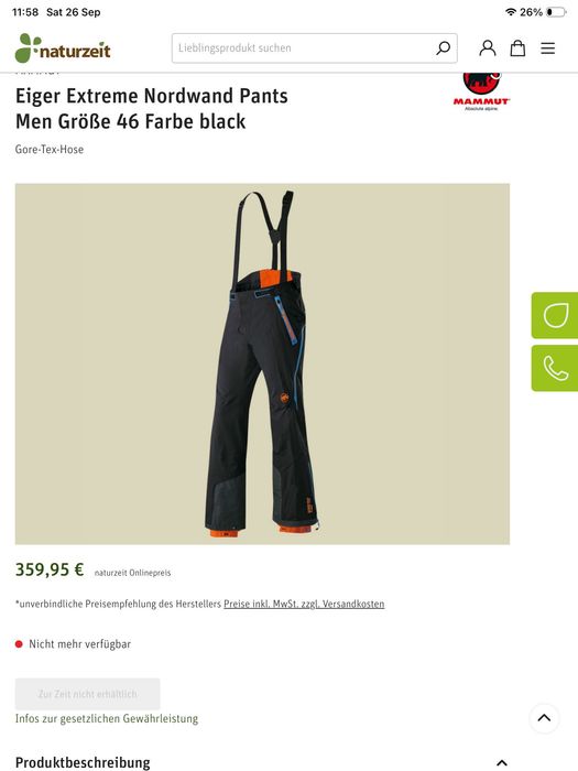 Mammut eiger extreme-оригинален панталон 34 размер