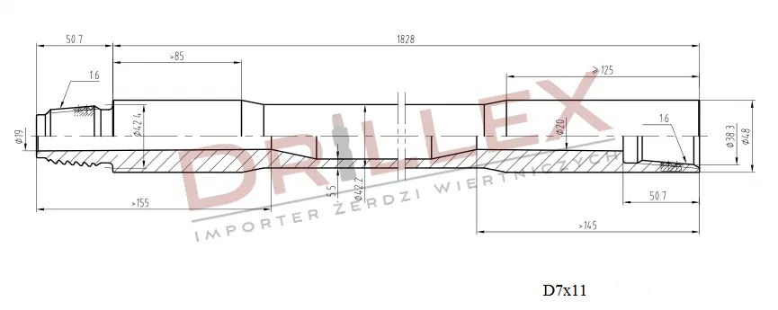 Prăjini de foraj Vermeer D7x11; D9x13; D10x15