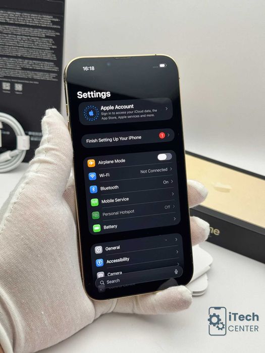 iPhone 13 Pro MAX, 128GB, Gold, 100% батерия, КАТО НОВ, 1г. ГАРАНЦИЯ!