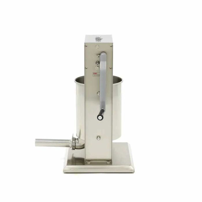 Ръчна пълначка за месо и чуроси 10л - вертикална - неръждаема стомана