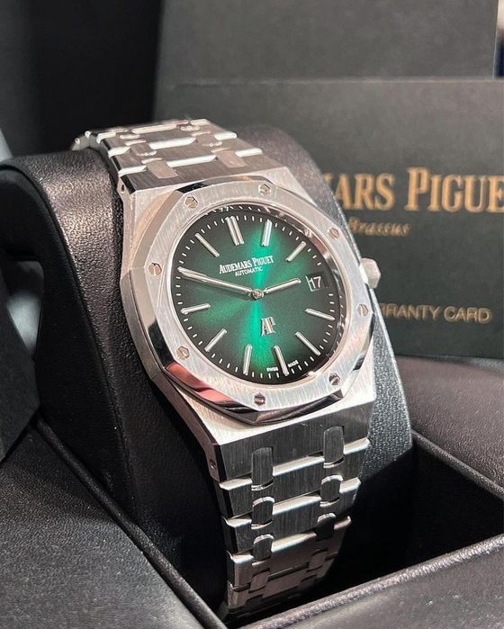 audemars piguet royal oak green dial jumbo