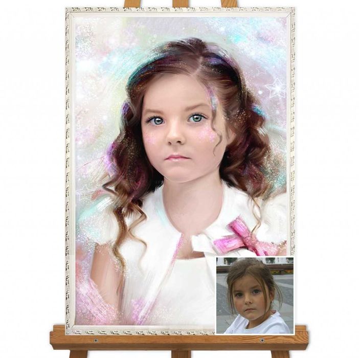 Cadoul ideal pentru cei dragi,pictura portret dupa poza