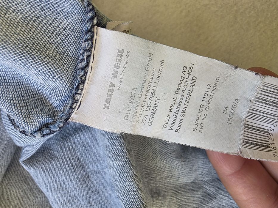 Cămașă damă denim Tally Weijl mărimea 34 / XS efect spălat