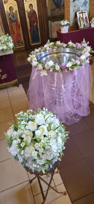 Decor floral botez fetiță