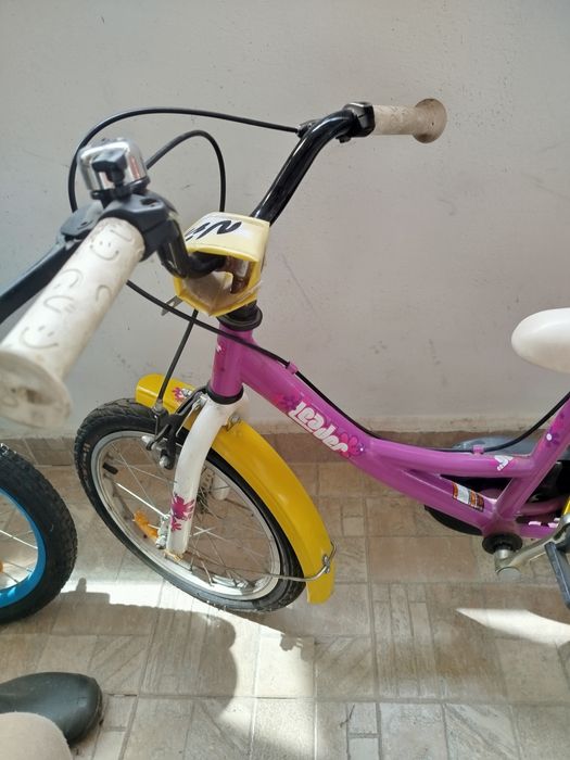 Детско колело за момиче до 8г с помощни гуми