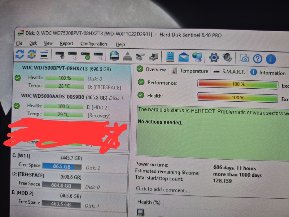 Vând HDD 750GB + 500GB HDD = 1,2T