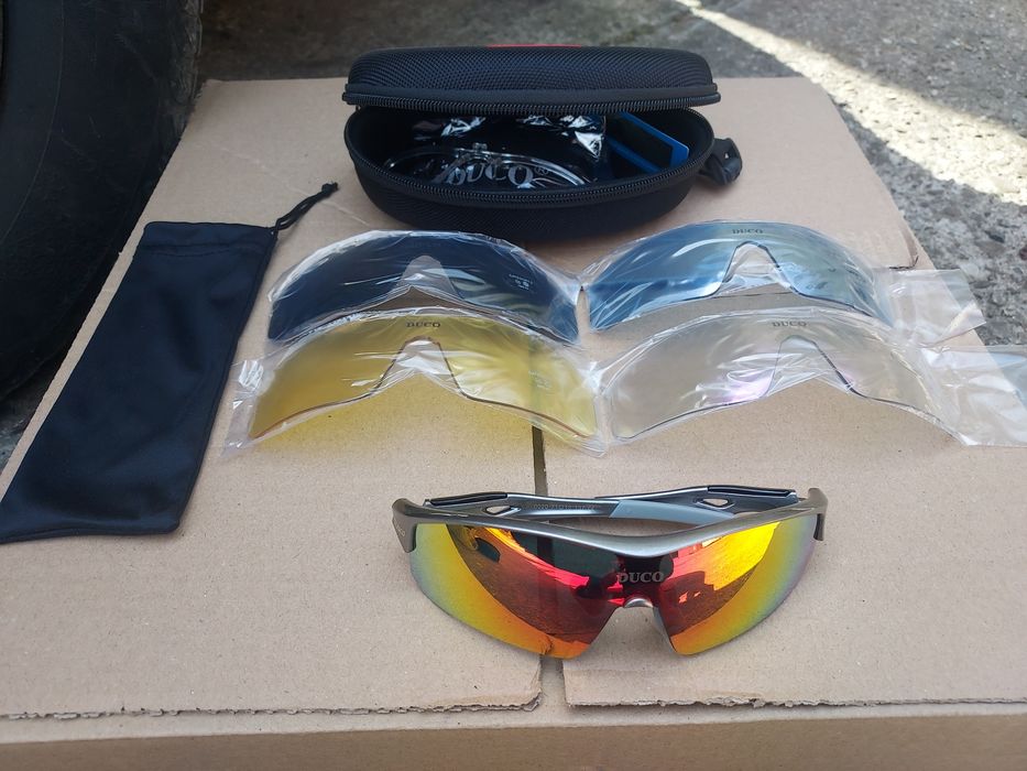 Ochelari soare Sport cu 5 perechi lentile polarizate