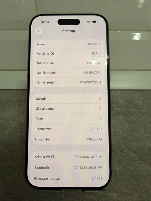 Iphone 17 air blue sky 256gb