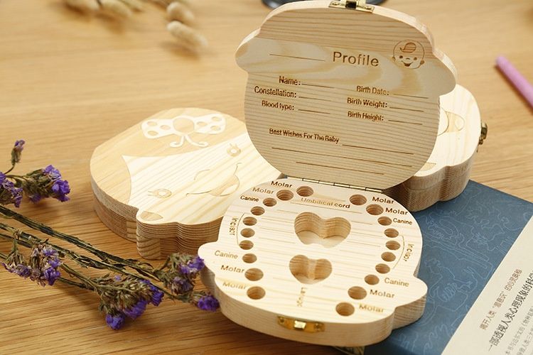 Дървена кутийка за млечни зъбки на дете Момче/Момиче