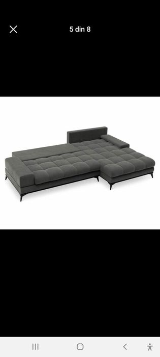 Canapea Coltar extensibil dreapta Windsor Deneb Dark Grey