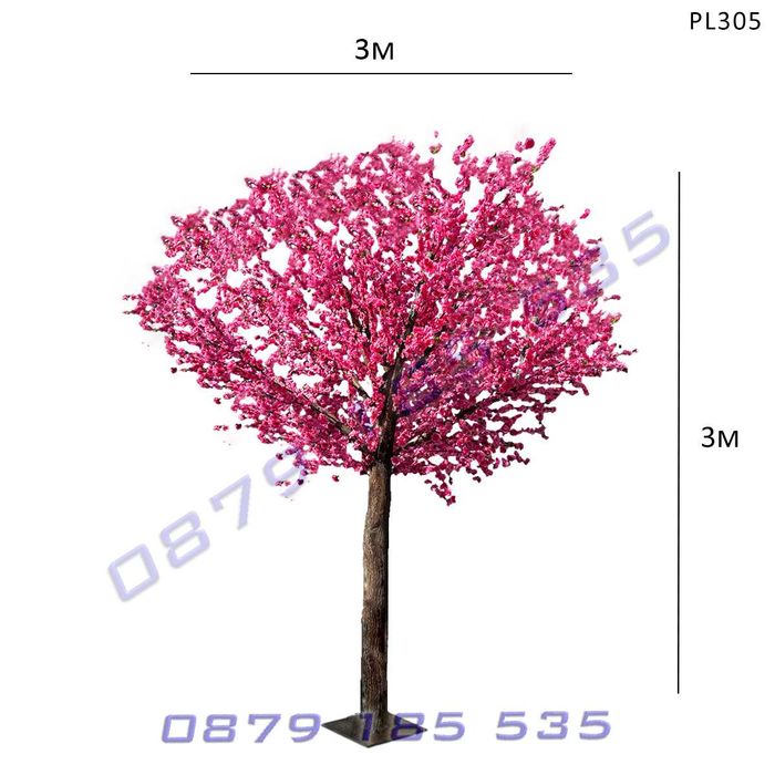 Изкуствено декоративно дърво розова японска вишна голям красив декор