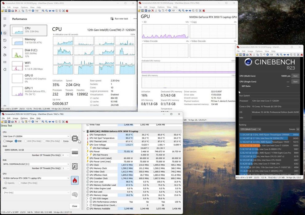 ASUS TUF FX517ZE 3050TI intel 12th Gen