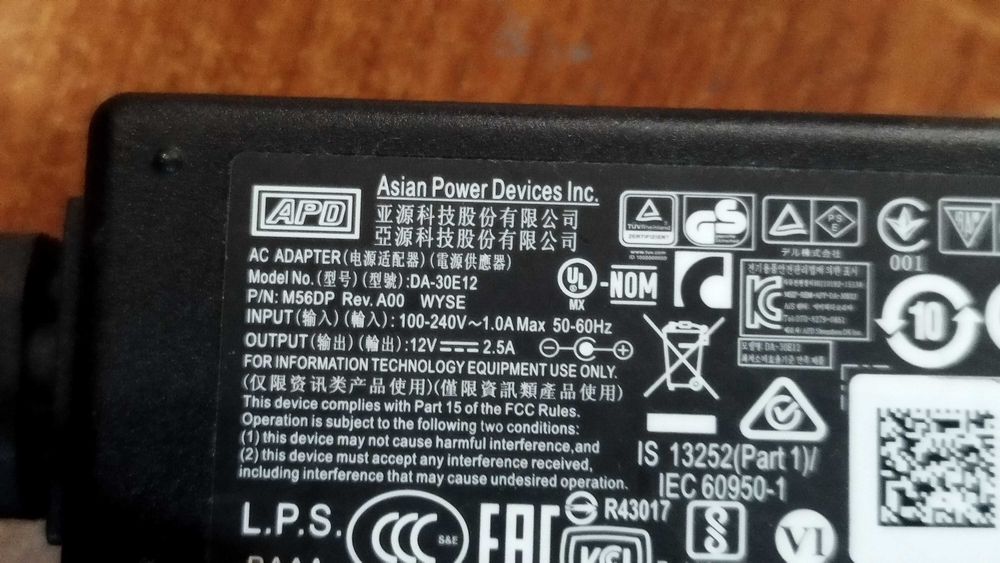 Адаптер захранващ Asian Power Devices (APD) - DA-30E12